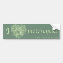 I heart motorcycles bumper stickers