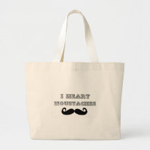 I Heart Moustaches Bags