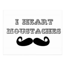 I Heart Moustaches Post Cards