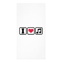 I heart music note picture card