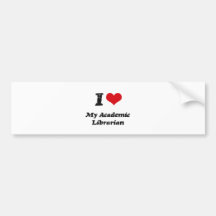 I heart My Academic Librarian Bumper Sticker