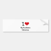 I heart My Academic Librarian Bumper Sticker