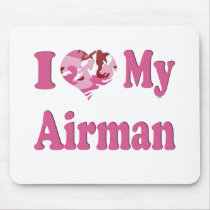 I Heart My Airman Mouse Pads