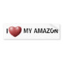 I heart my amazon bumper sticker