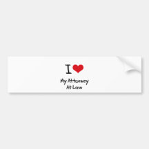I heart My Attorney At Law Bumper Stickers