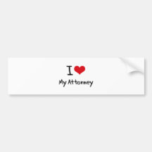 I heart My Attorney Bumper Sticker
