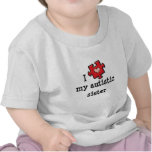 I Heart My Autistic Sister Autism Baby T-shirt