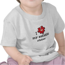 I Heart My Autistic Sister Autism Baby T-shirt