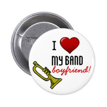I Heart My Band Boyfriend Pinback Buttons