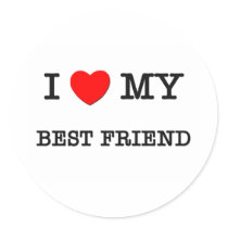 I Heart My BEST FRIEND Stickers