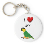 I heart my caique key chain