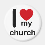 I Heart My Church Refrigerator Magnet