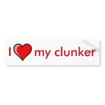 I Heart my clunker Bumper Sticker