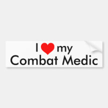 I heart my Combat Medic Bumper Stickers