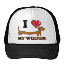 I Heart my Dachshund Wiener Trucker Hat