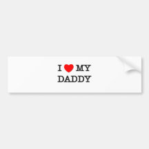 I Heart My DADDY Bumper Sticker