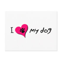 I [heart] My Dog Post Card