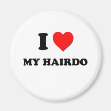 I Heart My Hairdo Fridge Magnets