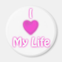 I Heart My Life Refrigerator Magnets