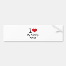 I heart My Makeup Artist Bumper Stickers