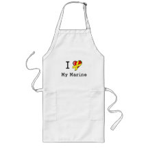 I Heart My Marine Apron