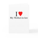 I Heart my mother in law cards