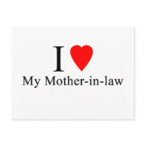 I Heart my mother in law Postcard