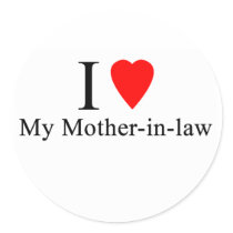 I Heart my mother in law Sticker