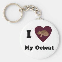 I Heart My Ocicat Keychain keychains