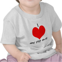 I *heart* my Pit Bull Baby T-shirt