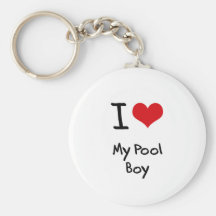 I heart My Pool Boy Keychain