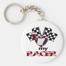 I Heart My Racer Key Chain