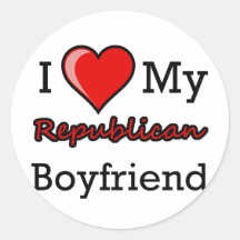 I Heart My Republican Boyfriend Stickers