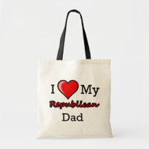 I Heart My Republican Dad Canvas Bag