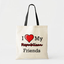 I Heart My Republican Friends Canvas Bag