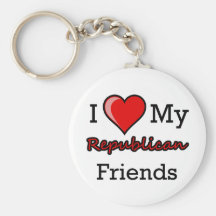 I Heart My Republican Friends Keychain