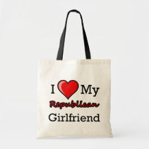 I Heart My Republican Girlfriend Canvas Bag