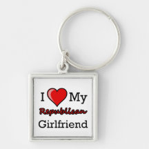 I Heart My Republican Girlfriend Keychain