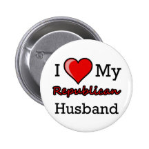 I Heart My Republican Husband Button