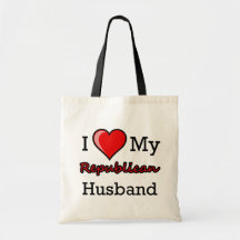 I Heart My Republican Husband Canvas Bag