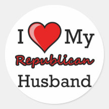 I Heart My Republican Husband Stickers