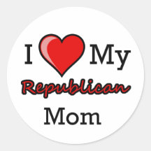 I Heart My Republican Mom Stickers