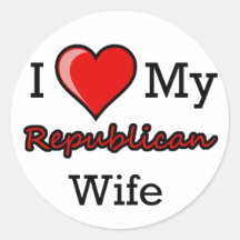 I Heart My Republican Wife Stickers