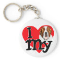 I (heart) my Saint Bernard keychains