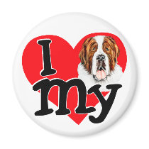 I (heart) my Saint Bernard Magnets