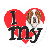 I (heart) my Saint Bernard Stickers