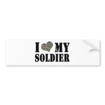 I Heart My Soldier Bumper Sticker