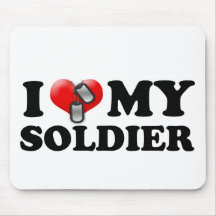 I heart my Soldier Mouse Pads