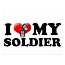 I heart my Soldier Postcards