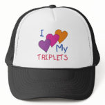 I Heart My Triplets Mesh Hat